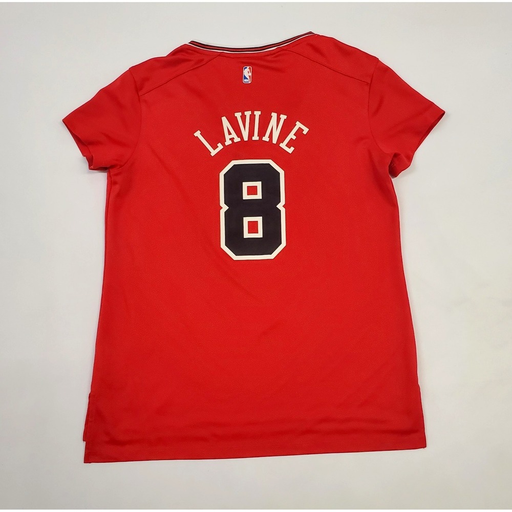 Fanatics Chicago Bulls Zach LaVine #8 women's NBA Jersey T-Shirt Red Size Small